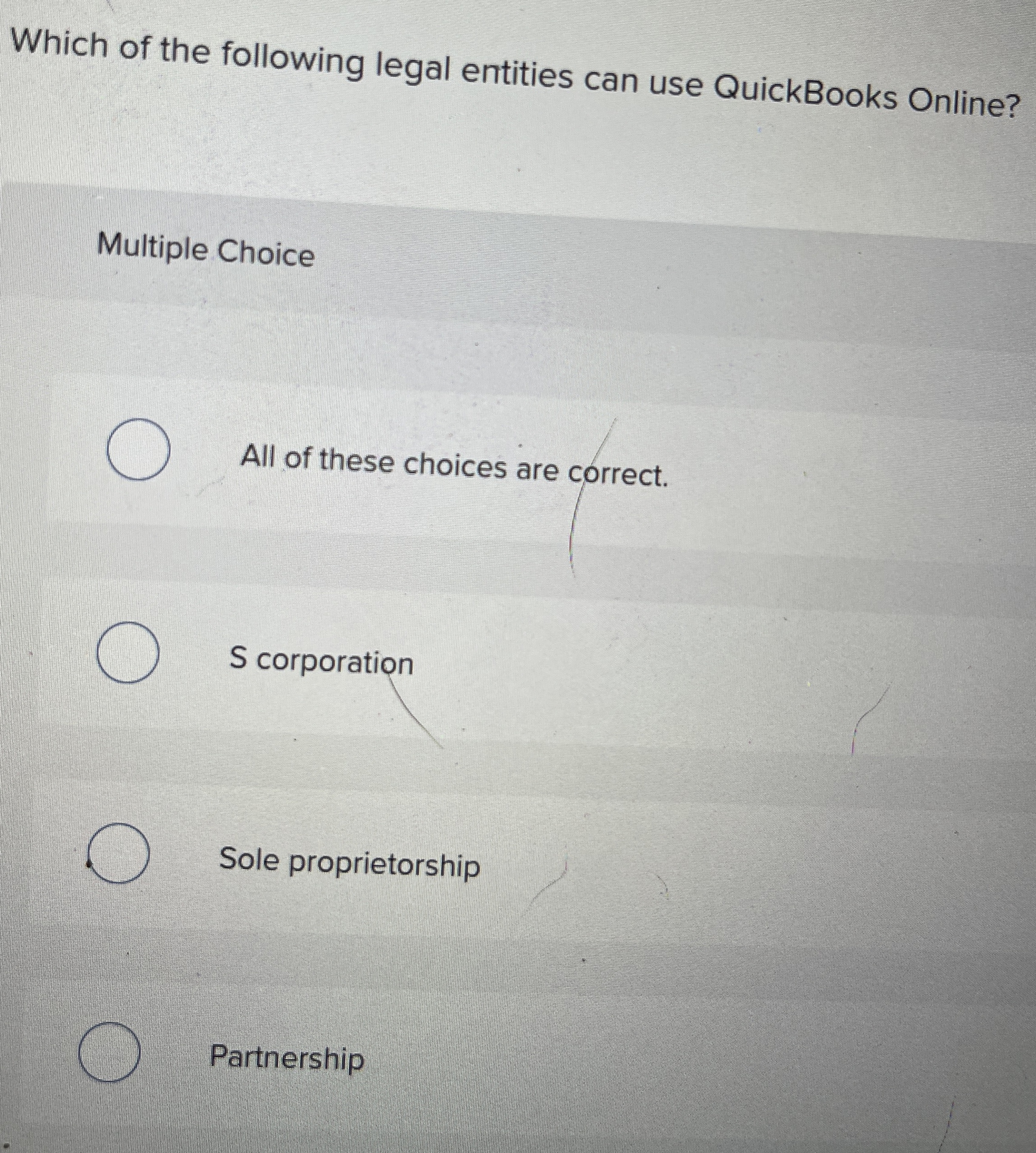 Solved Which of the following legal entities can use | Chegg.com
