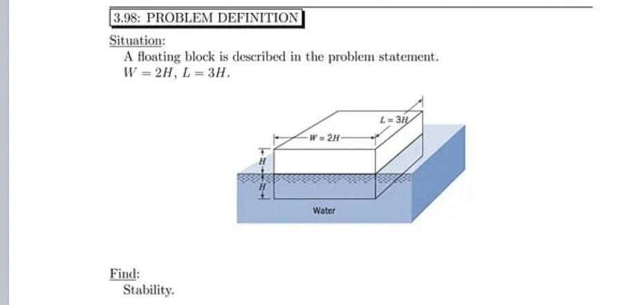 Intermediate Floating Block Solved Situation: A floating block is described in the | Chegg.com
