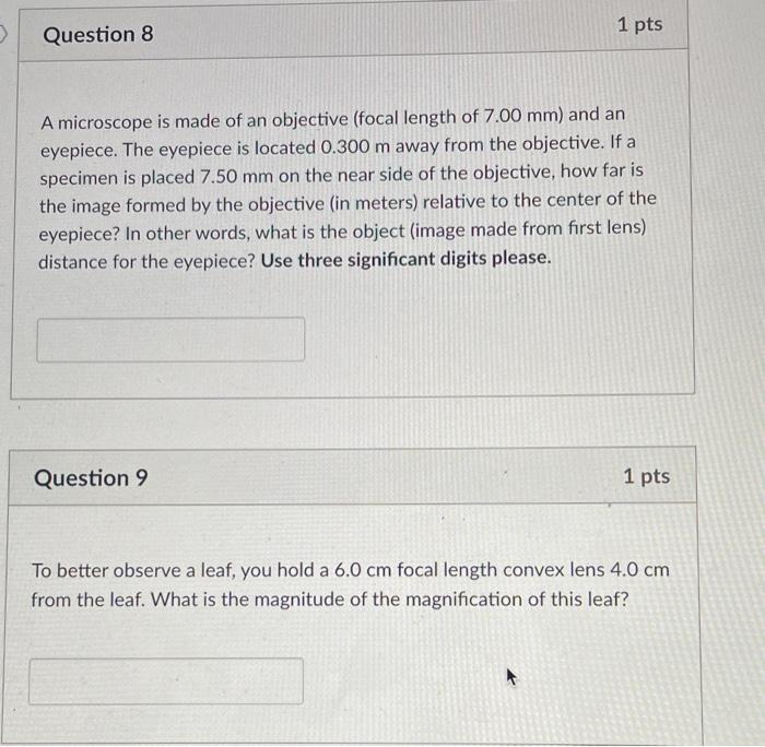 Solved A microscope is made of an objective (focal length of | Chegg.com