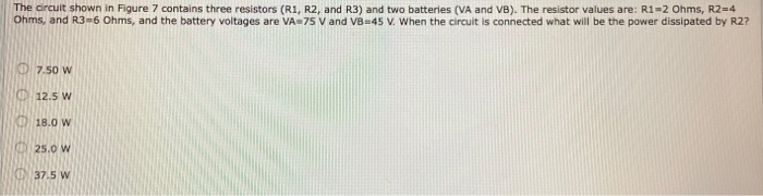 Solved The circuit shown in Figure 7 contains three | Chegg.com