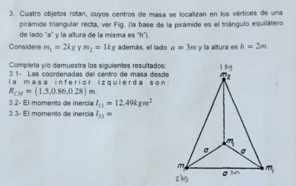 Momento De Masa Del Triángulo De Inercia