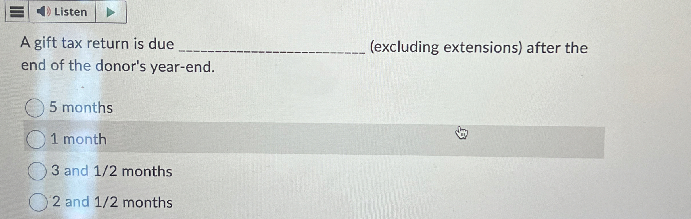 Solved A gift tax return is due (excluding extensions)