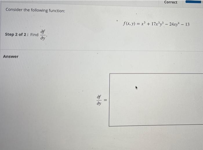 Solved Correct Consider The Following Function: F(x, Y) = X | Chegg.com