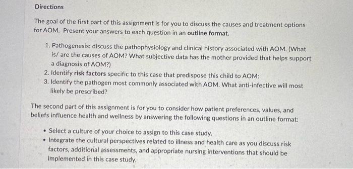 Solved Case Study A Four-month-old Boy And His Parent 