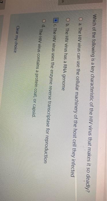 Solved Which of the following is a key characteristic of the | Chegg.com
