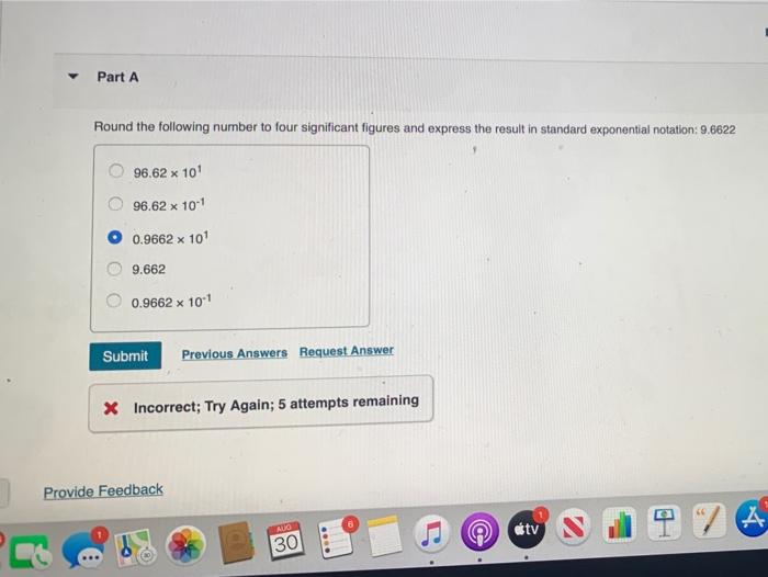 Solved Part A Round the following number to four significant | Chegg.com