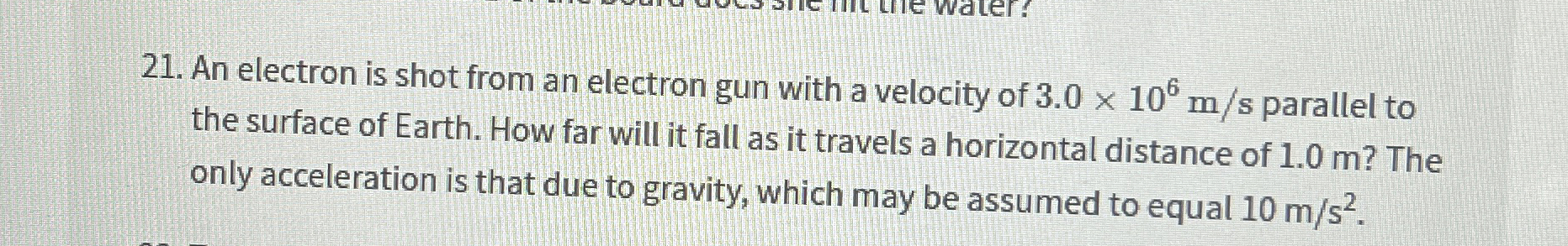 Solved How to solve Step by step:An electron is shot from an | Chegg.com