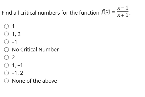 Solved Find all critical numbers for the function | Chegg.com
