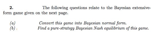 Solved The following questions relate to the Bayesian | Chegg.com