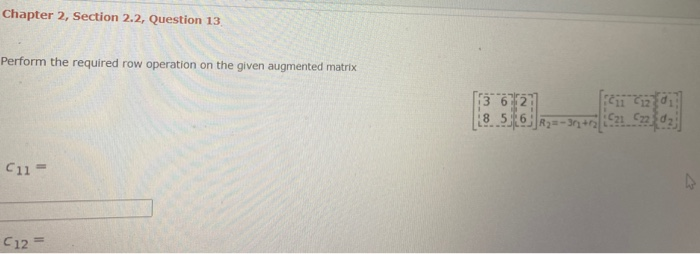 Solved S Chapter 2, Section 2.2, Question 1 The Augmented | Chegg.com