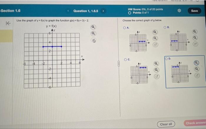 Solved Use the graph of y=f(x) to g raph the function | Chegg.com