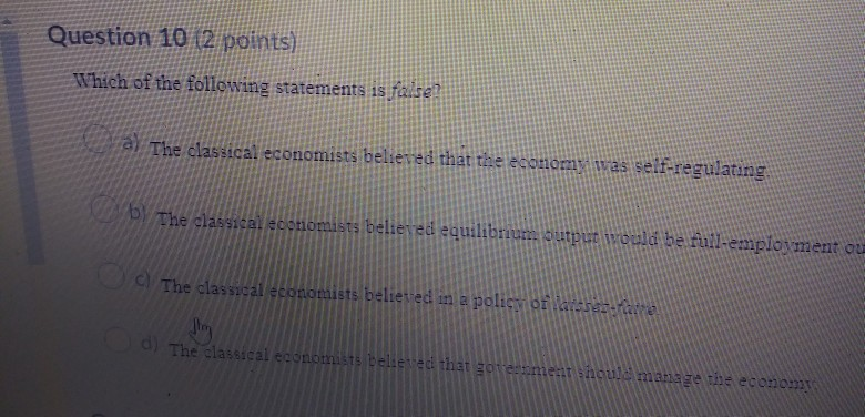 Solved Question 10 2 points) Which of the following | Chegg.com