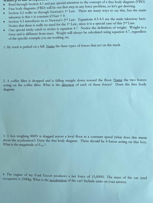 Solved - Read through Section 4.1 and pay special attention | Chegg.com