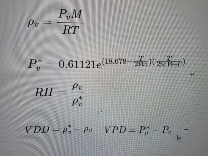 Solved What will the saturation vapor pressure and