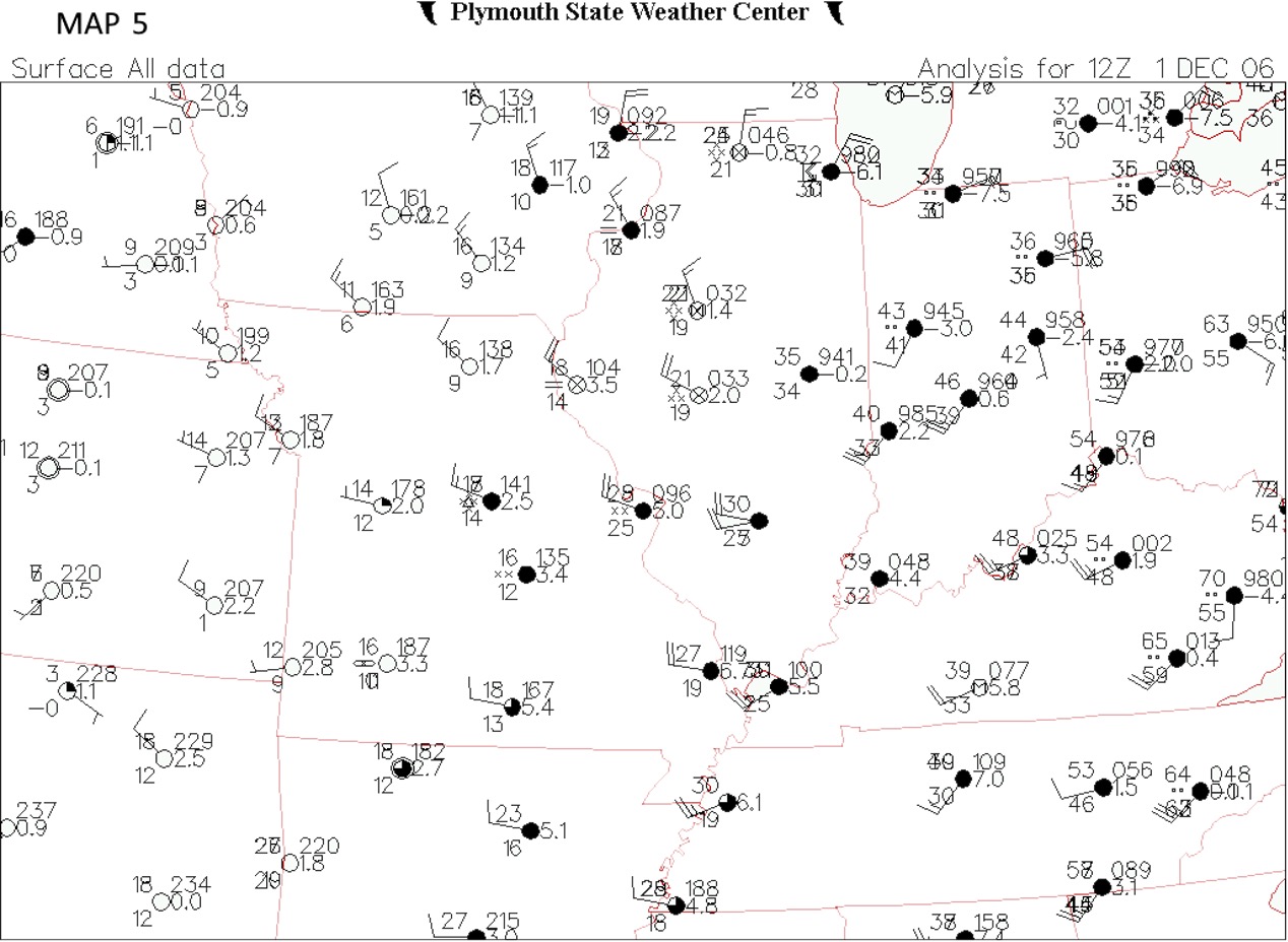 Solved From Map 5, ﻿what are the surface conditions | Chegg.com