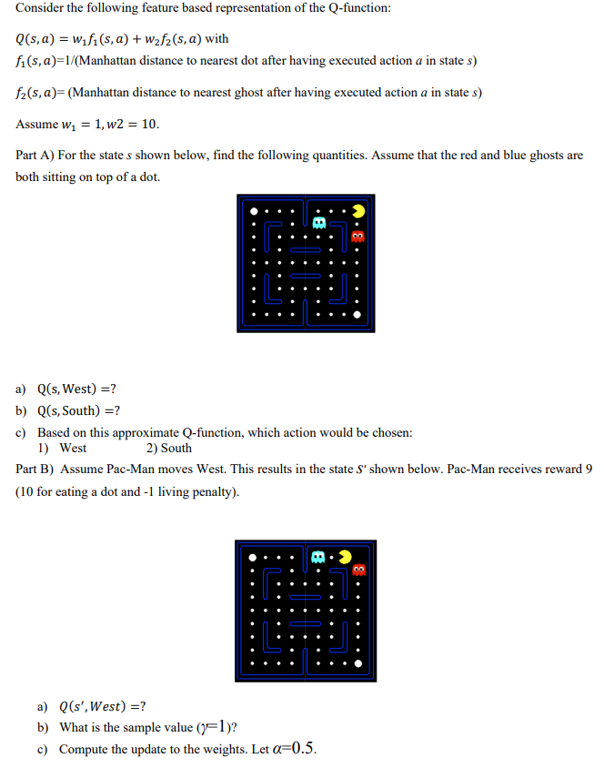 Solved Consider the following feature based representation | Chegg.com