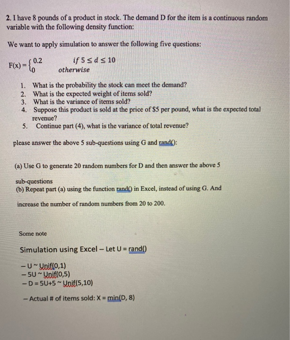 Solved please show the work by using excelPlease help me to | Chegg.com