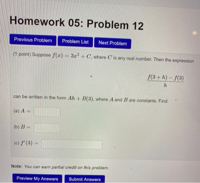 Solved Homework 05: Problem 11 Previous Problem Problem List | Chegg.com