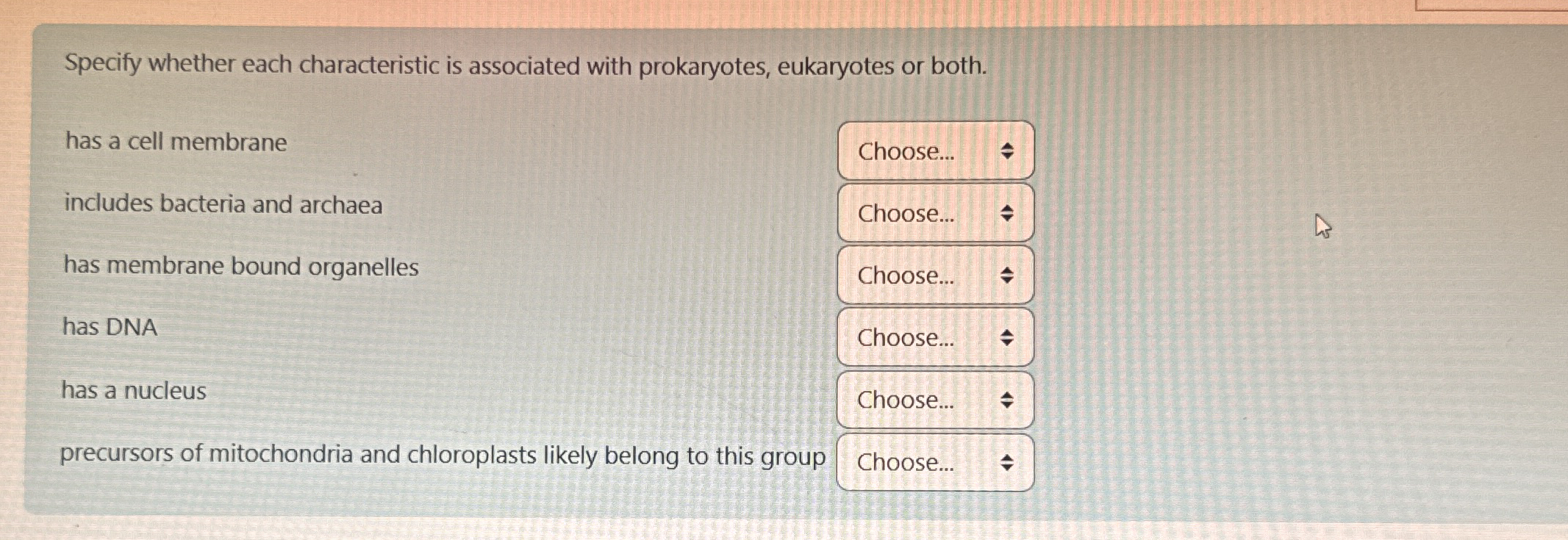 Solved Specify whether each characteristic is associated