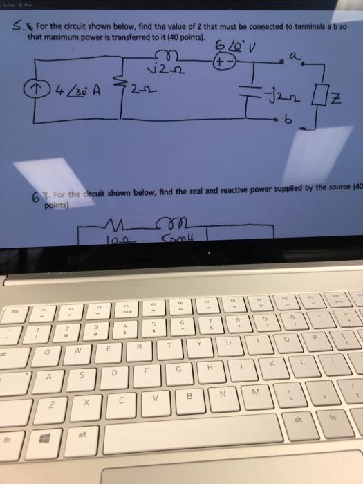 Solved S. For the circuit shown below, find the value of | Chegg.com