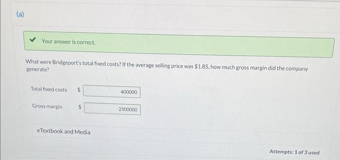 Solved need help ASAP with part C I got ( fixed costs per | Chegg.com