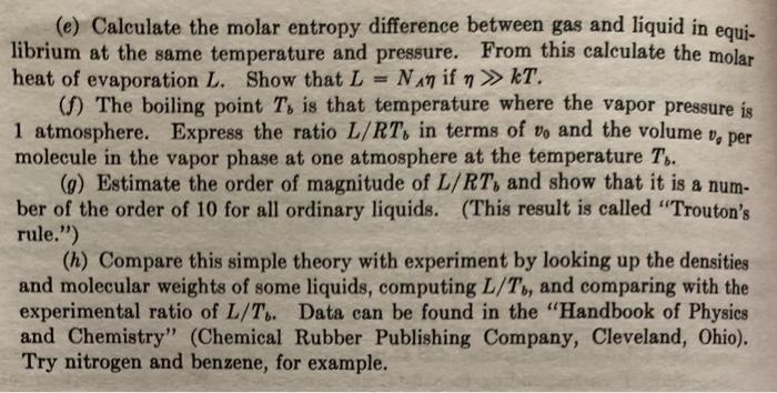 Solved The partition function for an ideal gas of molecules | Chegg.com