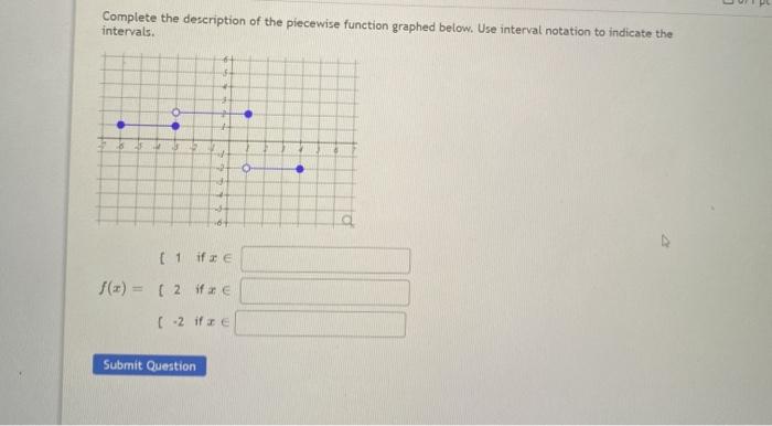 Solved Complete the description of the piecewise function | Chegg.com