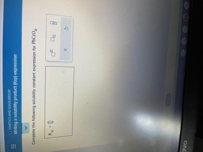 Solved complete the following solubility constant expression chegg