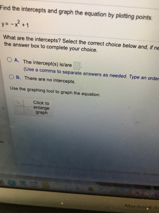 Solved Find the intercepts and graph the equation by | Chegg.com
