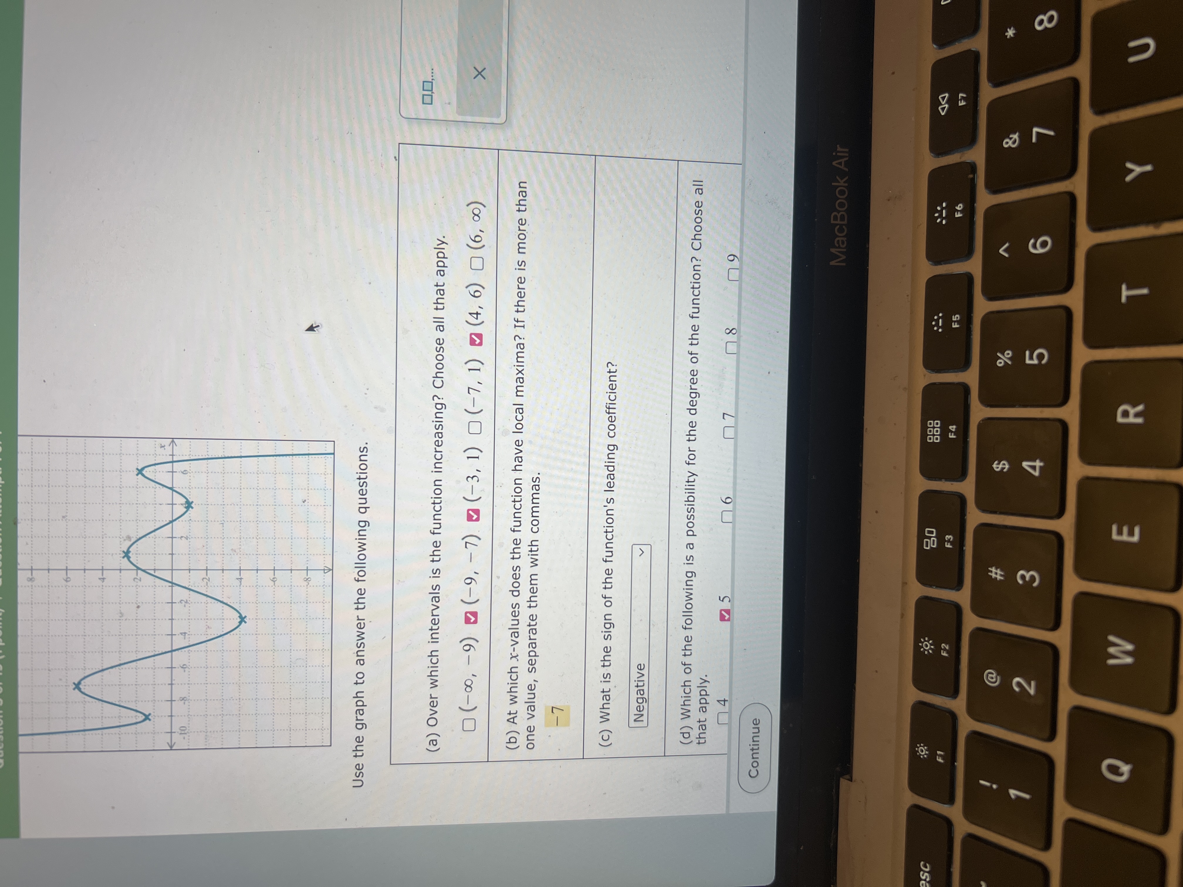 Solved Use the graph to answer the following questions.(a) | Chegg.com