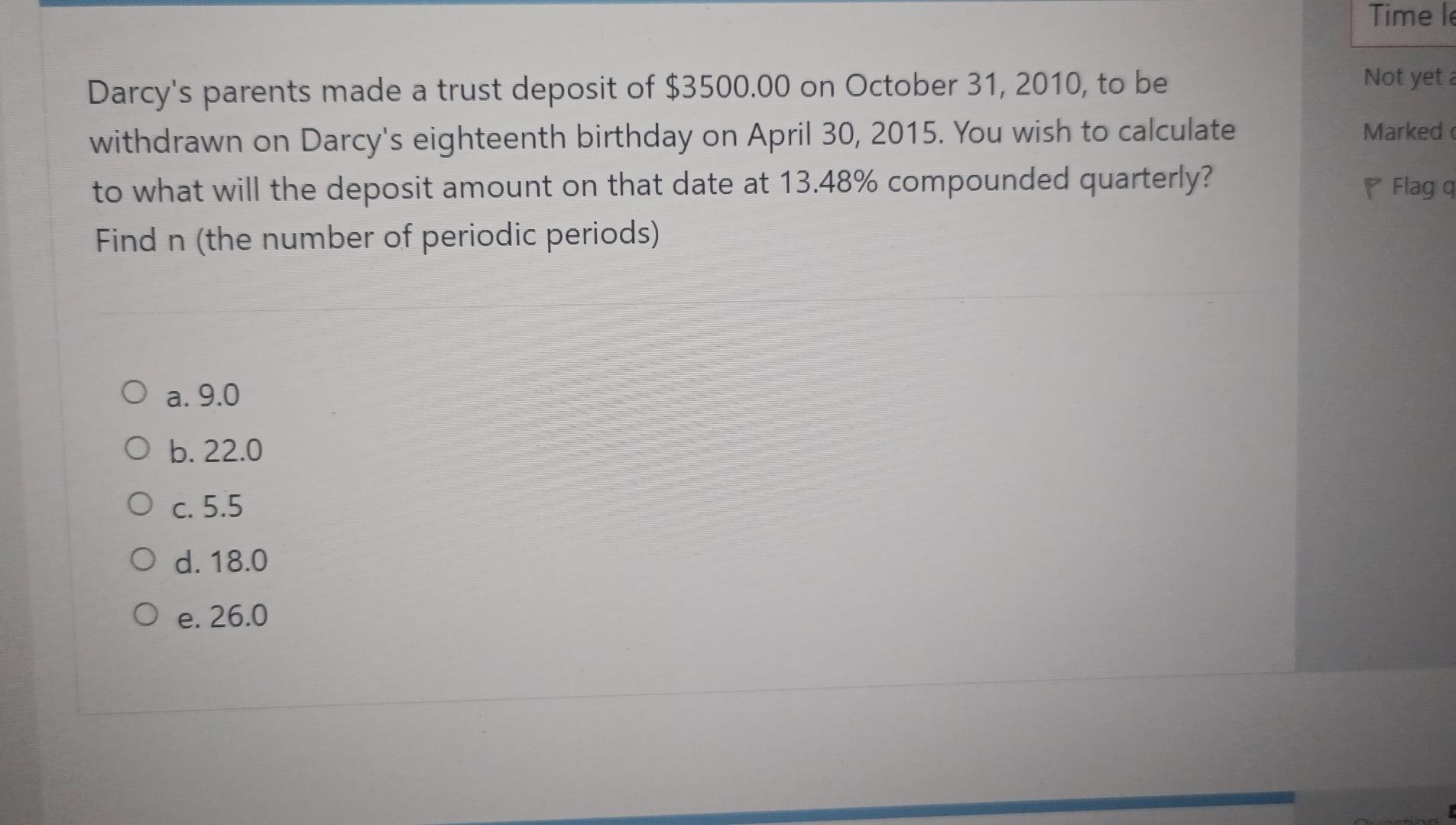 Solved Darcy's parents made a trust deposit of 3500.00 on