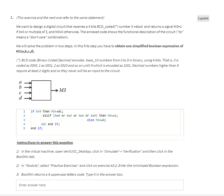 Solved (This exercise and the next one refer to the same | Chegg.com