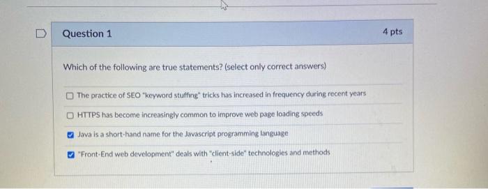Solved Which of the following are true statements? (select | Chegg.com