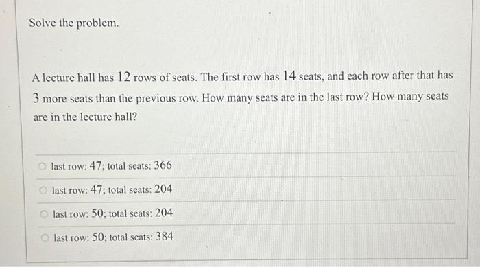 Solved Write the first four terms of the arithmetic sequence