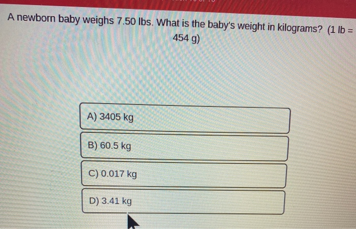 7 lbs 5 oz baby in kg