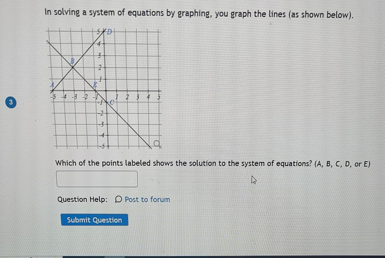 solving system of linear equations graphing quizlet