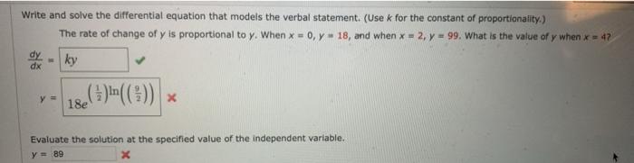 Solved Write and solve the differential equation that models | Chegg.com