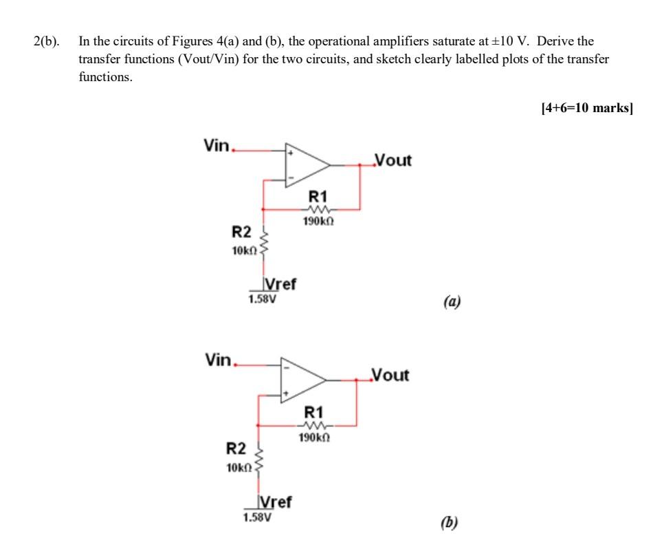 Solved (b). In The Circuits Of Figures 4(a) And (b), The | Chegg.com