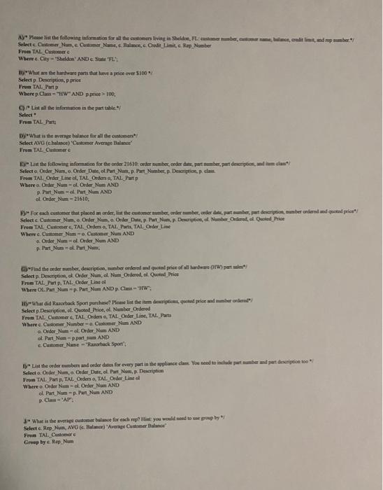 Solved need help with these SQL queries. Please only help me | Chegg.com