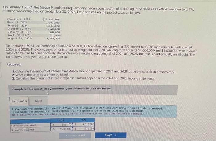 Solved On January 1 2024 The Mason Manufacturing Company Chegg Com   Image