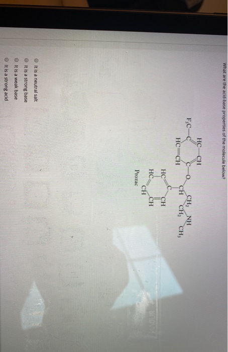 Solved What Are The Acid-base Properties Of The Molecule | Chegg.com