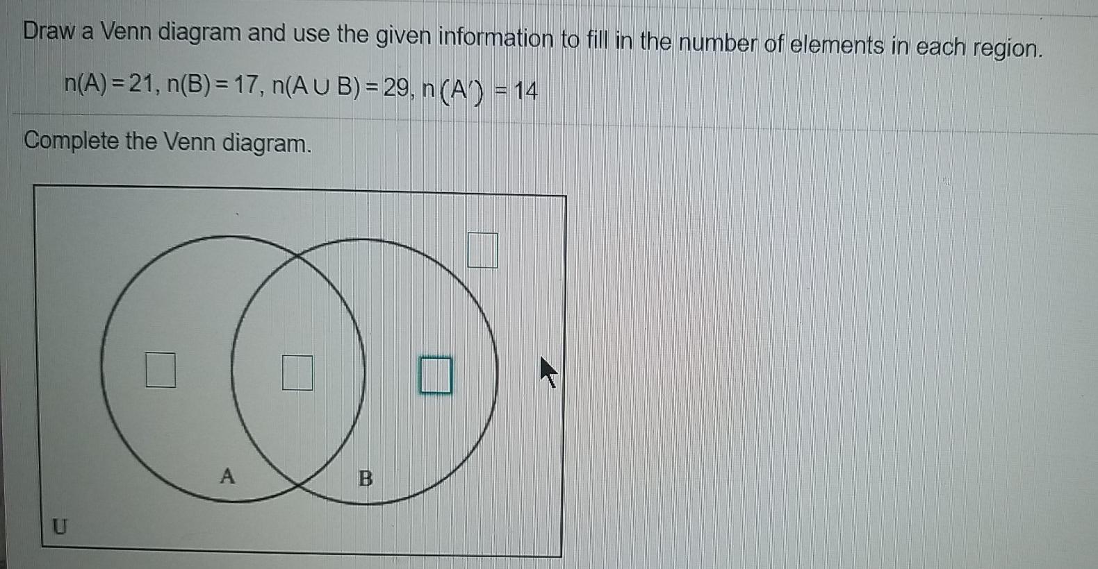 Solved Draw A Venn Diagram And Use The Given Information To | Chegg.com