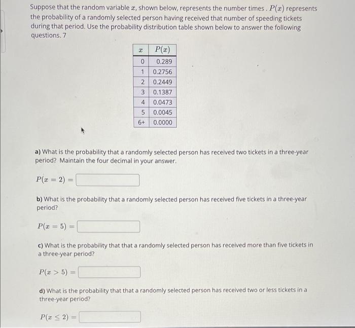 Solved Suppose That The Random Variable , Shown Below, | Chegg.com