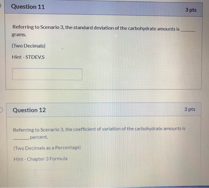 Solved Scenario 3 Use Scenario 3 to answer the following | Chegg.com