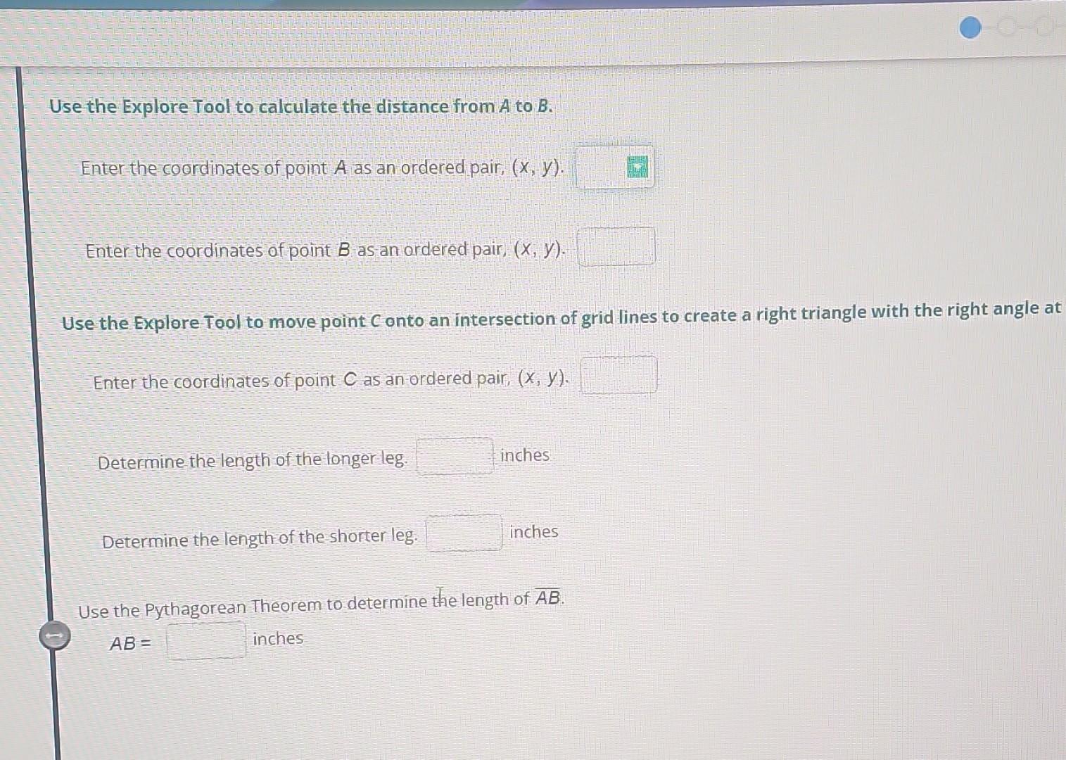 Solved Exploring Distance on the Coordinate Plane Use this | Chegg.com