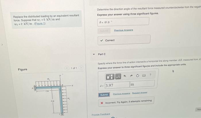 Solved Determine the direction angle of the resultant force | Chegg.com