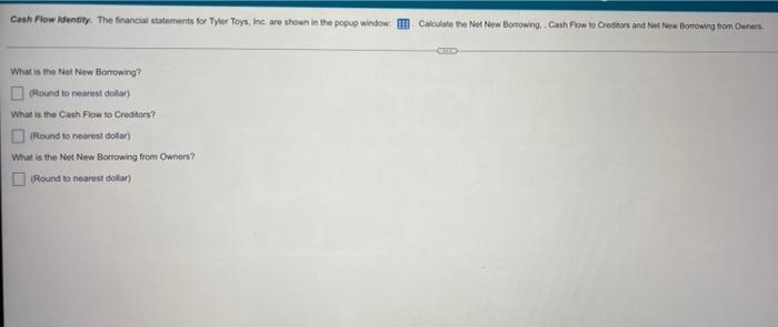 Solved Cash Flow Identity. The financial statements for | Chegg.com