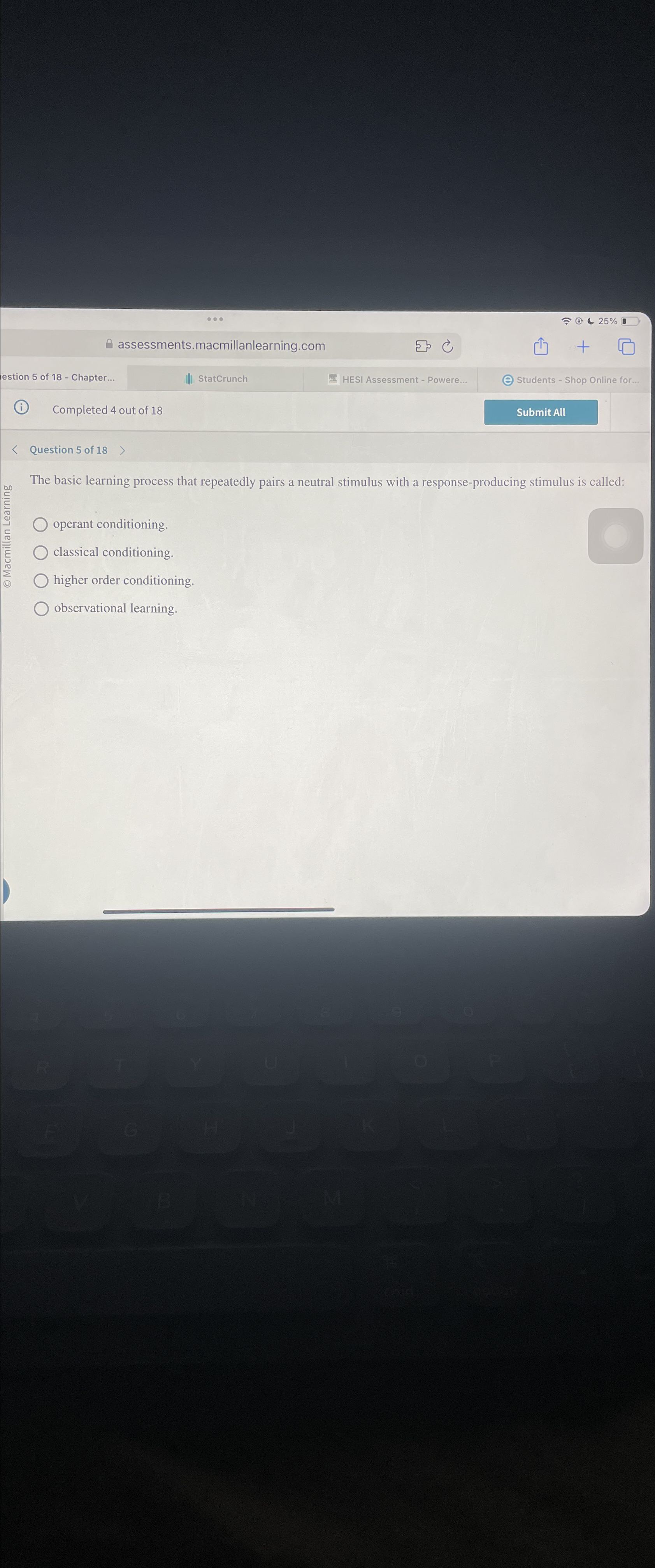 Solved The basic learning process that repeatedly pairs a | Chegg.com