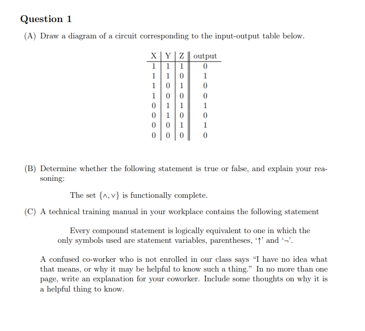 Solved Question 1(A) ﻿Draw a diagram of a circuit | Chegg.com