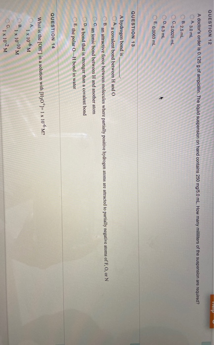 Question 12 A Doctor S Order Is 0 125 G Of Chegg 